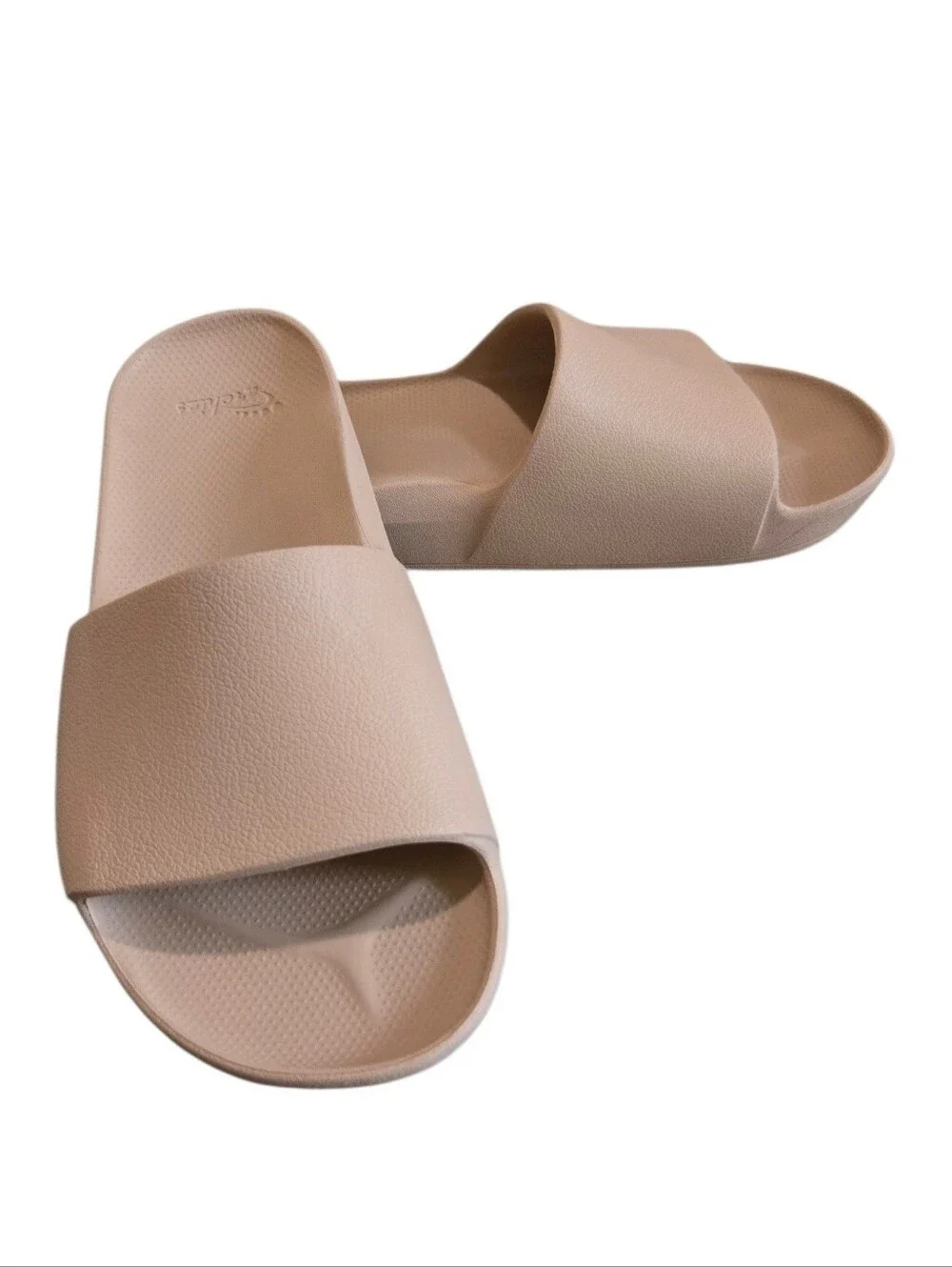 Archies Tan Slide Sandals Unisex Men's 8 / Women's 9 Neutral Medium Beige